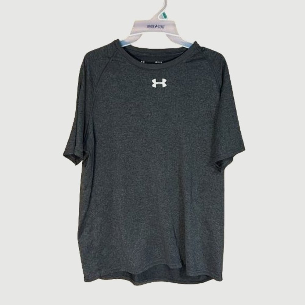 Under Armour HeatGear Loose Large Short Sleeve T-Shirt - Charcoal / Dark Grey
